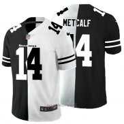 Maglia NFL Limited Seattle Seahawks Metcalf Black White Split
