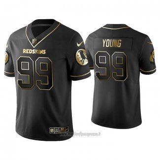 Maglia NFL Limited Washington Commanders Chase Young Golden Edition Nero