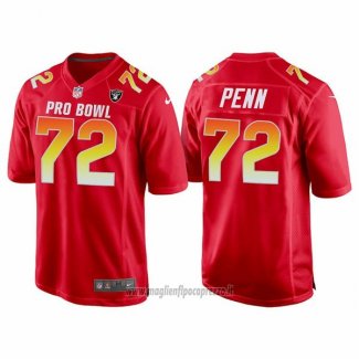 Maglia NFL Pro Bowl Las Vegas Raiders 72 Donald Penn AFC 2018 Rosso