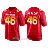 Maglia NFL Pro Bowl New England Patriots 46 James Develin AFC 2018 Rosso