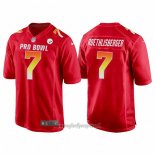 Maglia NFL Pro Bowl Pittsburgh Steelers 7 Ben Roethlisberger AFC 2018 Rosso
