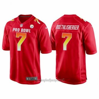 Maglia NFL Pro Bowl Pittsburgh Steelers 7 Ben Roethlisberger AFC 2018 Rosso