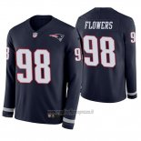 Maglia NFL Therma Manica Lunga New England Patriots Trey Flowers Blu