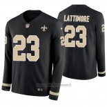 Maglia NFL Therma Manica Lunga New Orleans Saints Marshon Lattimore Nero