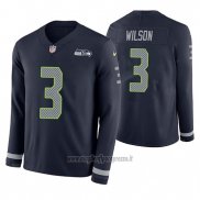 Maglia NFL Therma Manica Lunga Seattle Seahawks Russell Wilson Blu